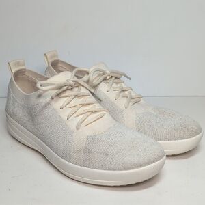 FitFlop F-sporty Uberknit metallic breathable sneakers womans size 8 EU 39